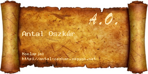 Antal Oszkár névjegykártya
