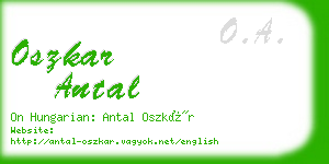 oszkar antal business card